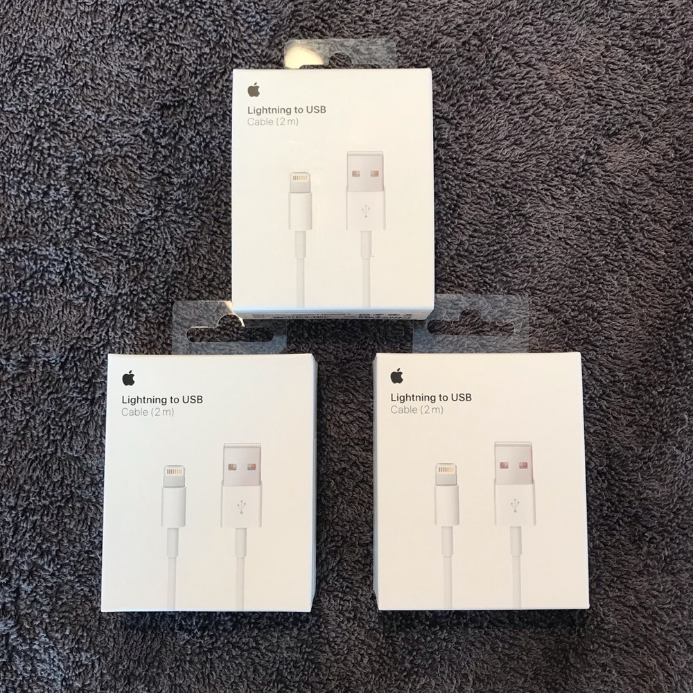 Apple iPhone Lightning Cable OEM 3 Pack 1M 2M 3m